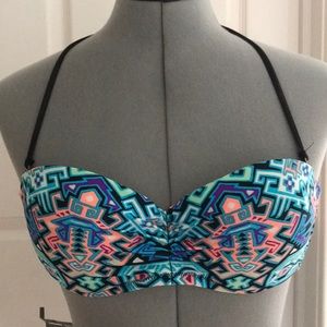 Aztec printed bikini top